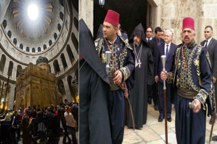 بمشاركة نالبانديان.. افتتاح موقع قبر السيد المسيح في القدس