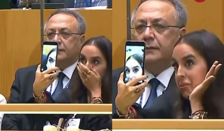 نيويورك.. علييف يكرر اسطوانة مجازر الأرمن بحقهم وابنته تمل فتلتقط صور السيلفي