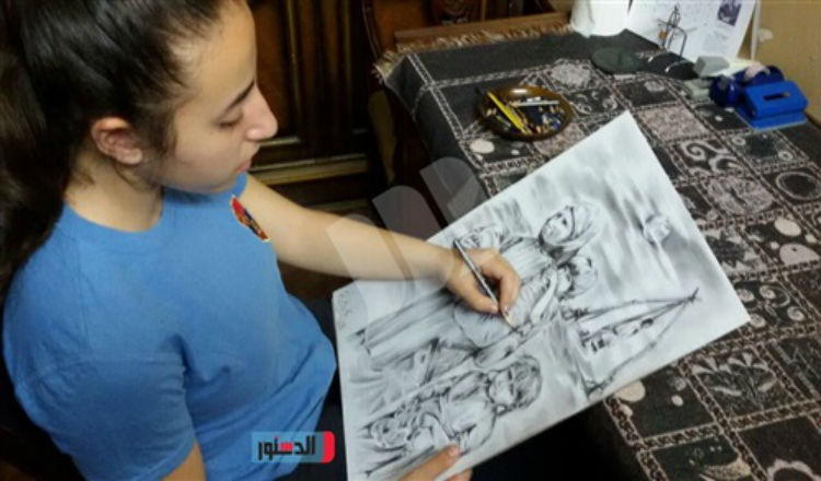 طفلة مصرية تقدم لوحة فنية لتذكير العالم بالإبادة الأرمنية