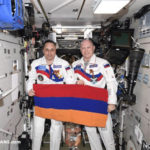 أعلام أرمينيا ويريفان في محطة الفضاء الدولية لأول مرة