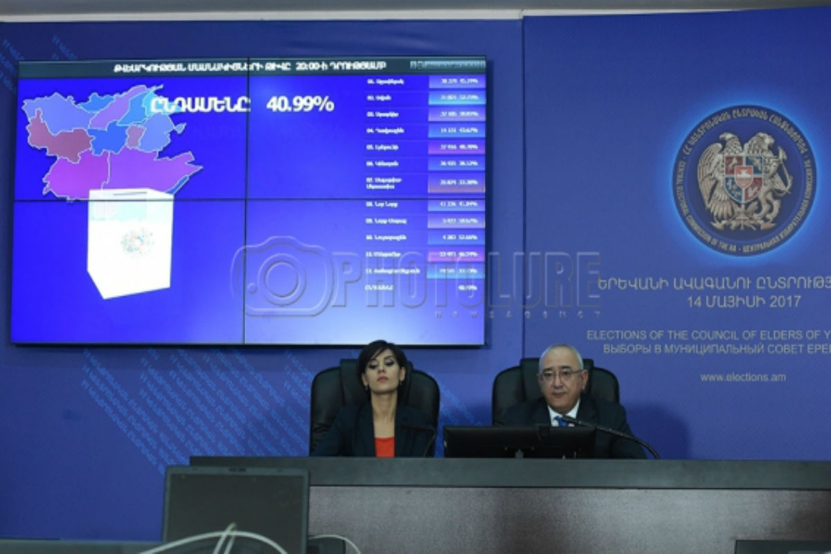 إغلاق صناديق الاقتراع في يريفان بنسبة مشاركة تجاوزت الـ 40%