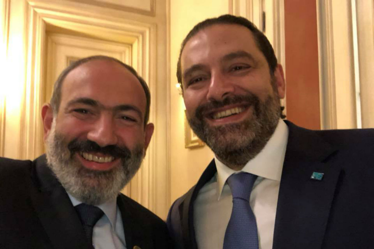 سعد الحريري يجري اتصالا هاتفيا مع نيكول باشينيان